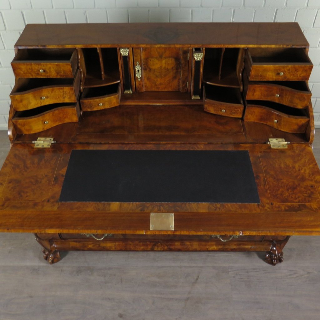Schreibtisch Sekretär Barock 1780 Nussbaum