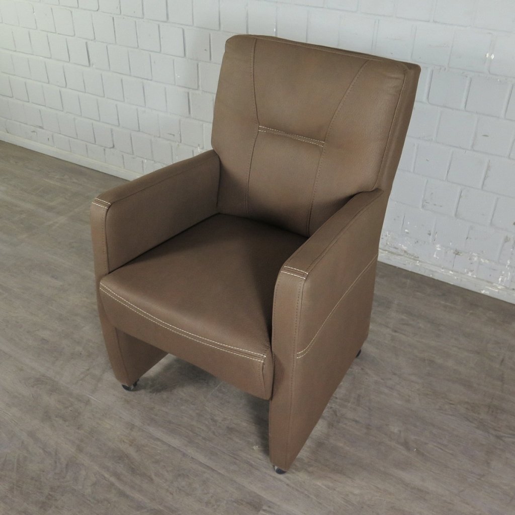 Stuhl / Sessel auf Rollen Braun