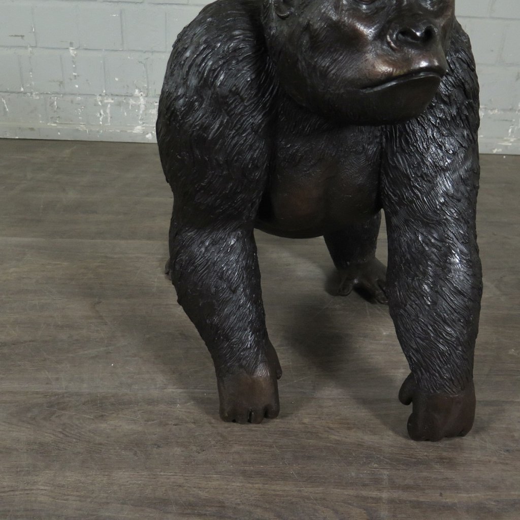 Skulptur Gorilla Bronze 0,66 m