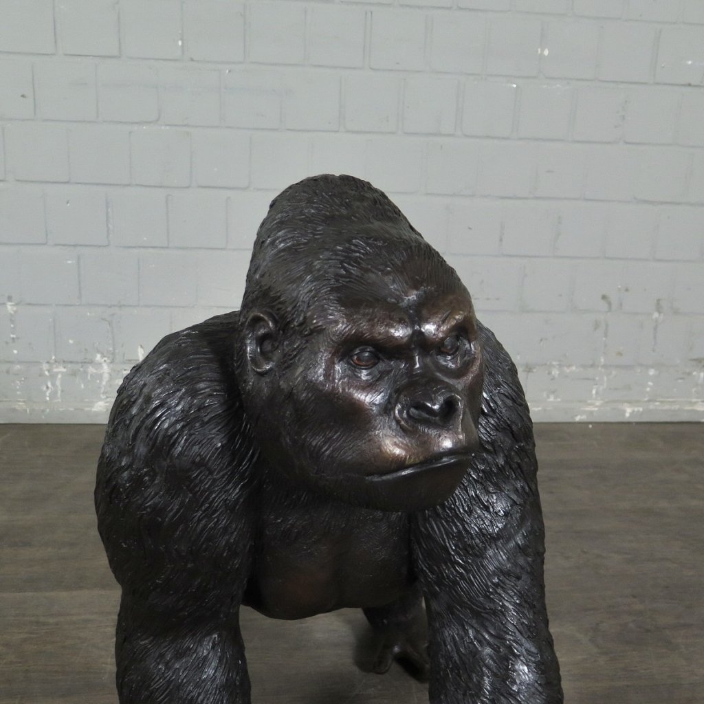 Skulptur Gorilla Bronze 0,66 m