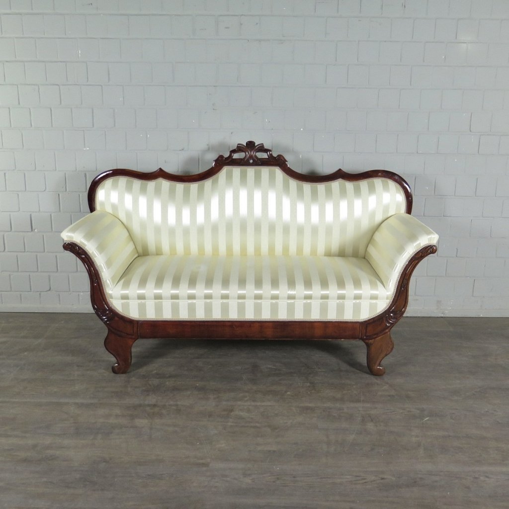 Couch Sofa Biedermeier 1850 Kirschbaum