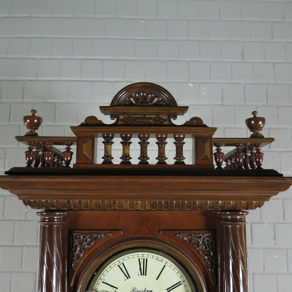 Standuhr Uhr Gründerzeit 1896 Nussbaum