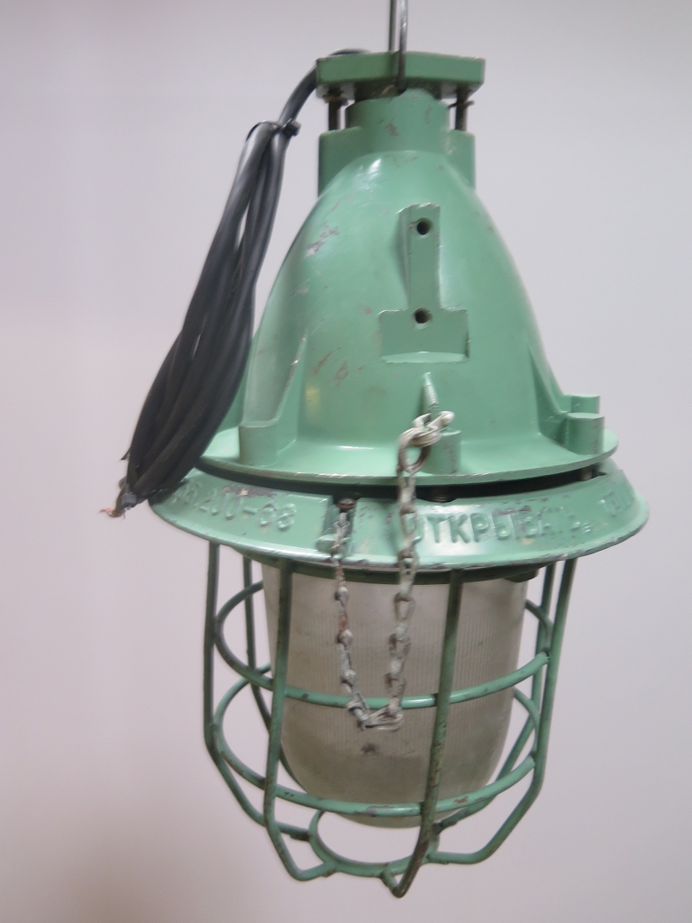 Lampe Industrielampe Hellgrün Ø 0,32 m